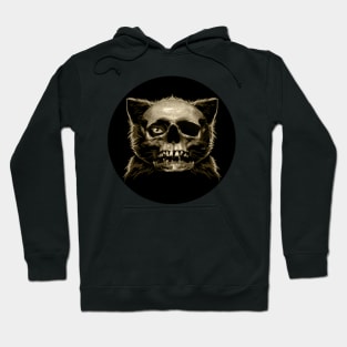 cat wearing skull mask Hoodie